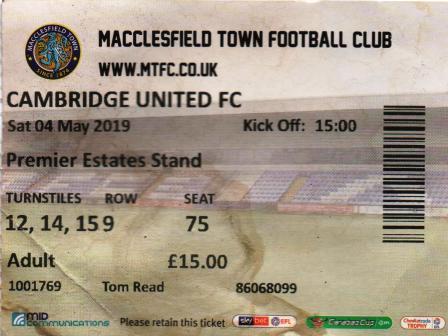 Home v Cambridge United, 2019