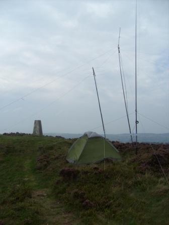 Summit of Gun with my antennas set up