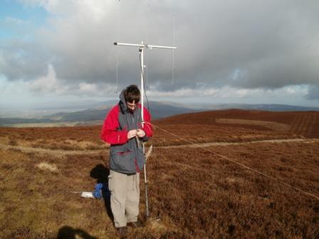 Jimmy setting up 2m on Moel y Gamelin