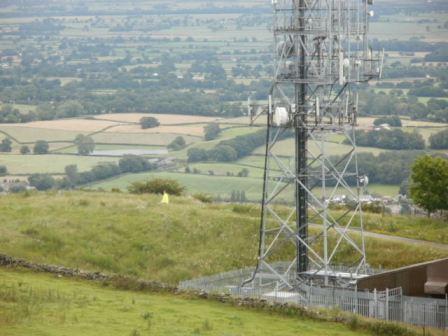 Looking down over the transmitter compound