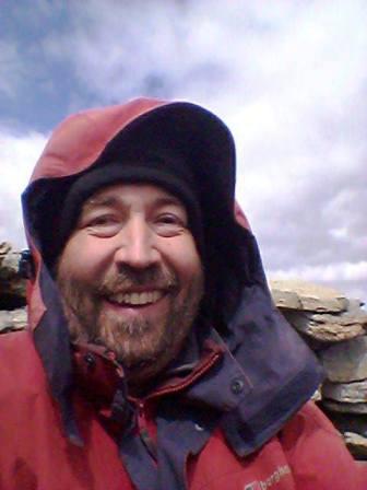 Tom in the summit shelter