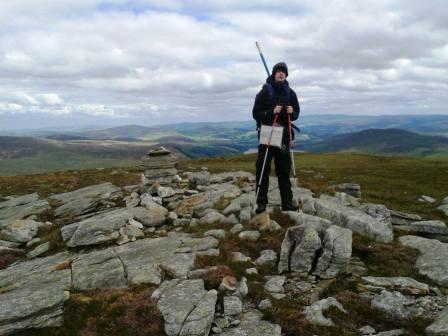 Jimmy at the true summit cairn