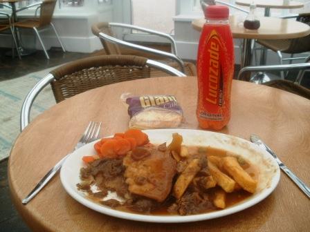 The Ponderosa's famous steak & kidney pie dinner