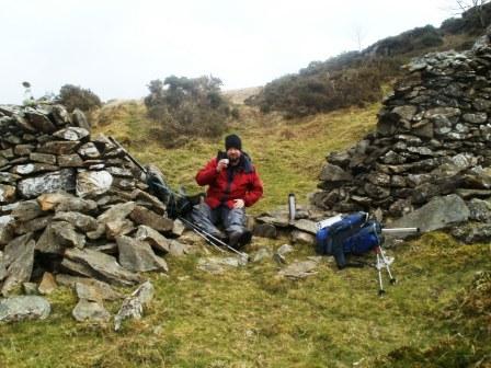 Lunch stop after the steeper part of the descent