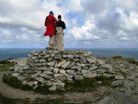 German visitors on Holyhead Mountain