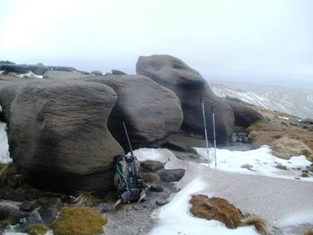 Sheltered spot for a rest on Kinder Low