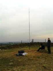 Jimmy M0HGY & MFD mounted on SOTA Pole