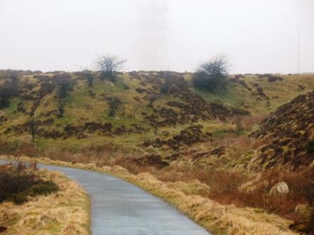 Transmitter access road, close to the summit