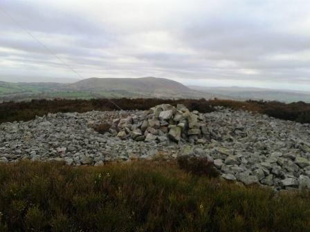 Summit cairn on Heath Mynd