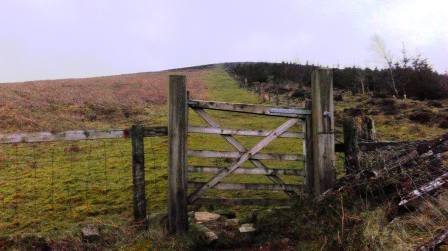 Start of the steep climb to Corndon summit