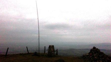 Dusk falling on Corndon Hill