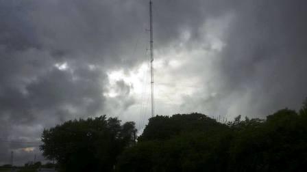 Large mast on this huge flat summit