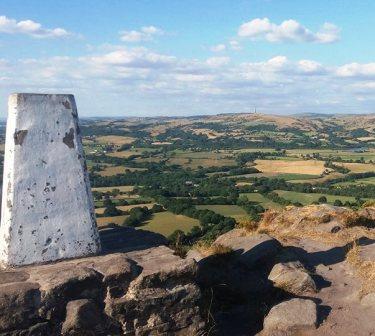 Trig point and view to the East