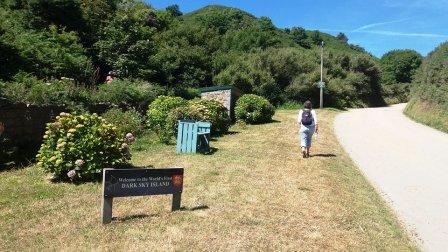 Climbing up out of the port to the village