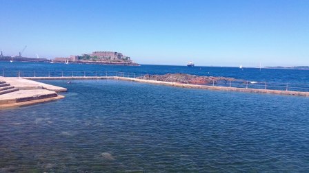 A superb seawater swimming pool at St Peter Port