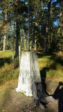 Trig point supporting the mast