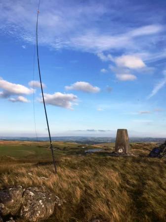 HF mast & summit trig