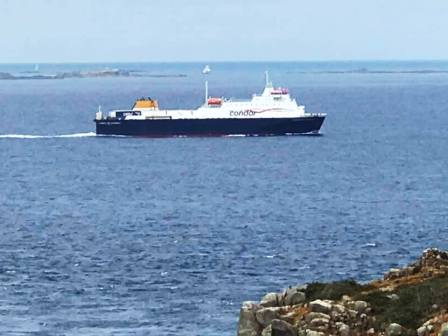 A passing condor ferry