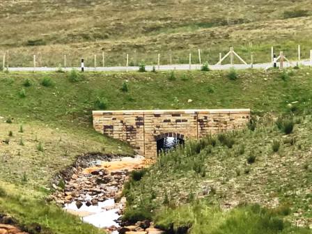 Reconstructed route for the stream under the road