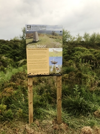 New information board for Gun Moor NNR