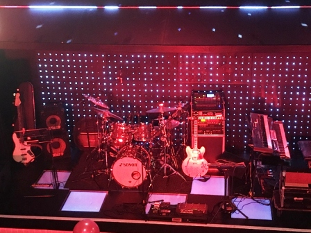 Stage set for the Simon Faulkner Band