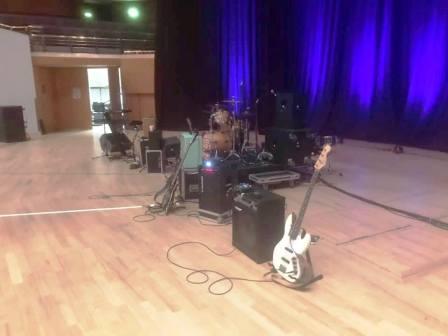 Stage set at the Bridgewater Hall