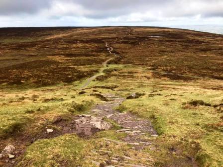 Between the summit and Hay Bluff