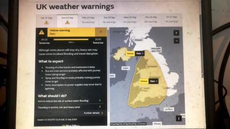 Plans for a walk on Sunday ruined!