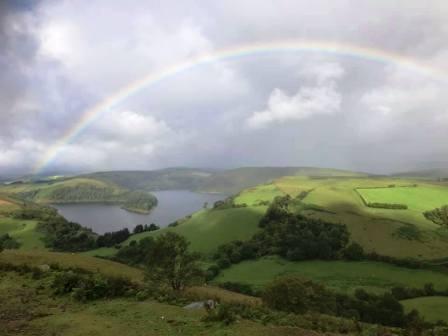 Excellent rainbow view on the descent