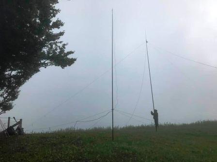 Jimmy setting up the 40m dipole