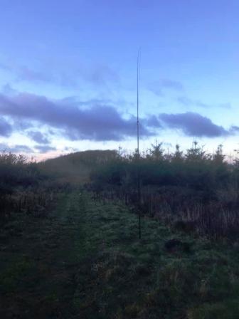 Groundplane antenna set up on Seager Hill