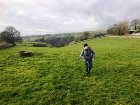 Marianne hiking in the Manifold Valley