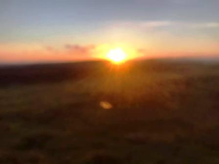 Sun setting over Bradnor Hill