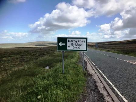 Turning off the A537 road