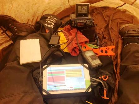 Operating inside the bothy bag!