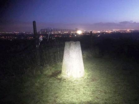 Billinge Hill summit at dusk