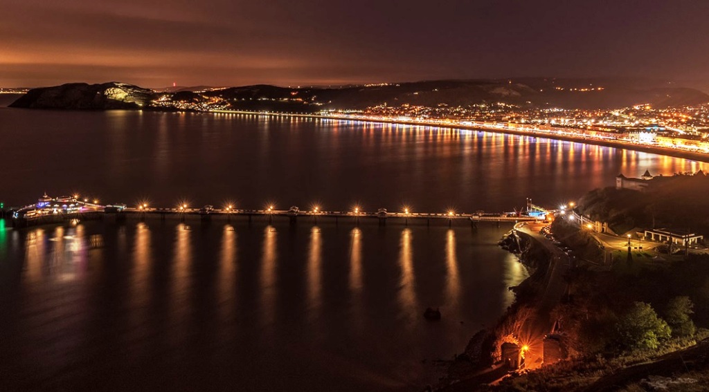 Llandudno by night from Great Orme