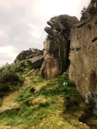 Cliffs providing shelter on The Cloud