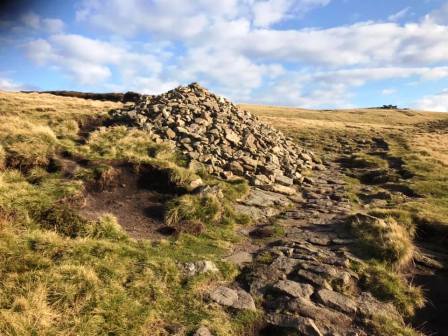 Cairn on the final approach