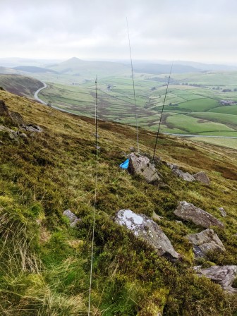 Another view of my camp and antennas on the south-western slopes of Shining Tor