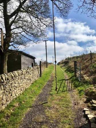 Walled track behind Brink Farm