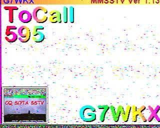 SSTV image from G7WKX