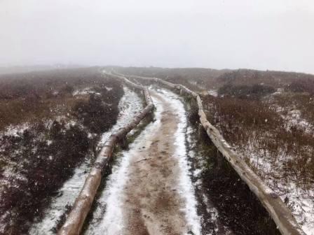 Ascending Cloud in wintry conditions