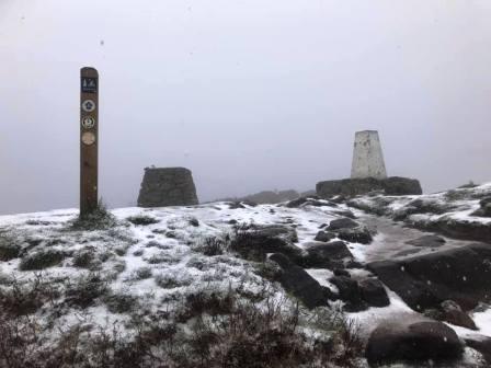 Cloud summit on an unusually wintry April day