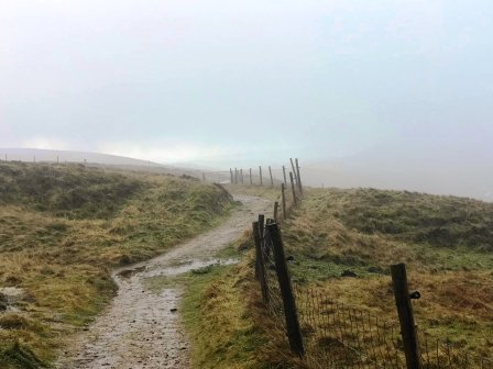 Descent route back to the Cat & Fiddle