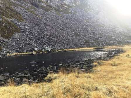 Small tarn beneath Rhinog Fach