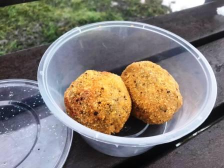 Homemade Scotch eggs for lunch