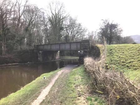 Dismantled railway bridge at Lock 12