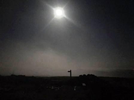 Shining Tor under moonlight