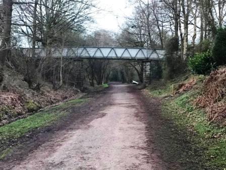 Continuing down the railway line